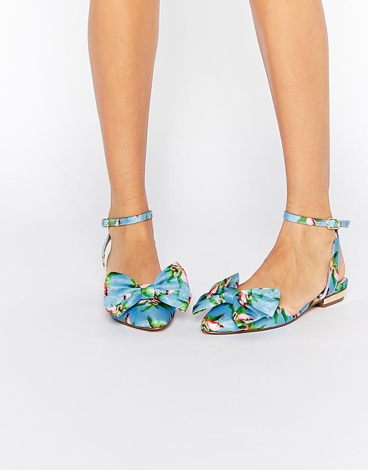 Asos Lava Pointed Ballet Flats - Print