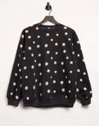 Daisy Street Relaxed Sweatshirt In Daisy Print - Part Of A Set-black