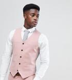 Noak Skinny Suit Vest - Pink