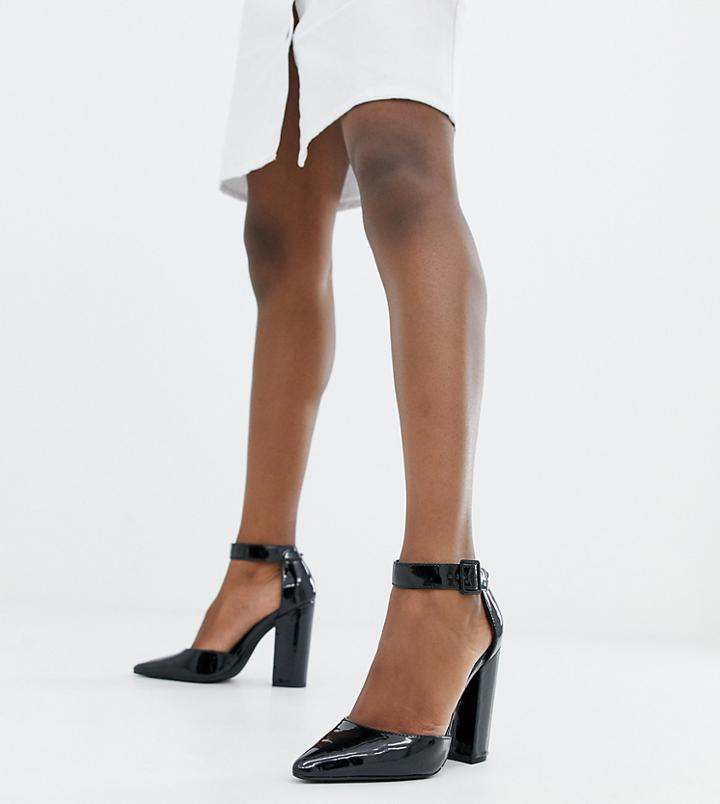 New Look Patent Block Heel Shoe