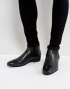 Hudson London Zelus Leather Chelsea Boots In Black - Black