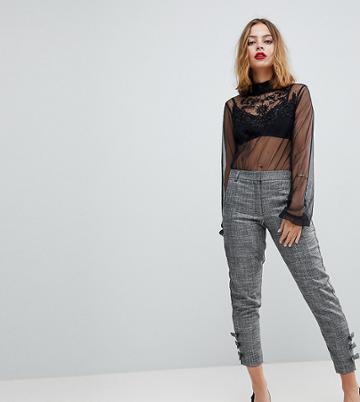 River Island Petite Hem Interest Pants - Gray