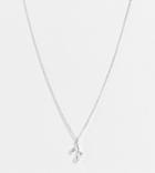 Asos Design Curve Sterling Silver Necklace With Rose Pendant