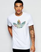 Adidas Originals T-shirt With Jungle Trefoil Aj7121 - White