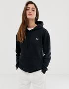 Fred Perry Taped Hooded Sweatshirt-black