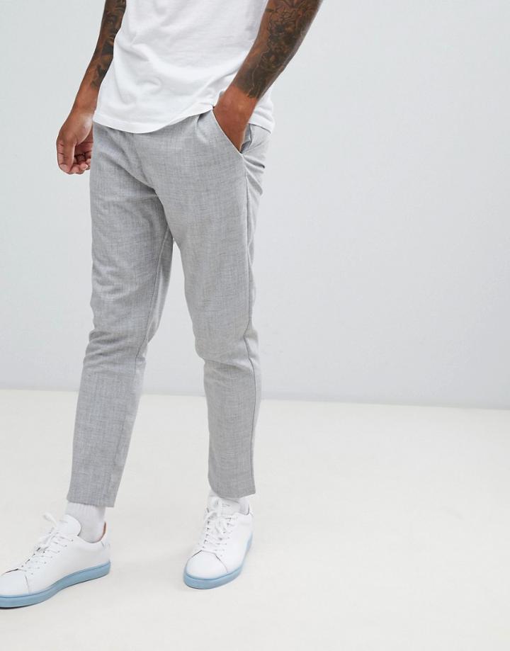 Boohooman Smart Joggers In Gray - Gray