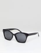 Pieces Angles Cat Eye Sunglasses - Black