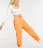 Collusion Unisex Coordinating Oversized Sweatpants In Orange