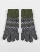 Boardmans Patterned Gloves-grey