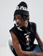 Aape By A Bathing Ape Beanie With Large Logo In Black - Black