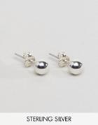 Designb Ball Stud Earrings In Sterling Silver Exclusive To Asos - Silver