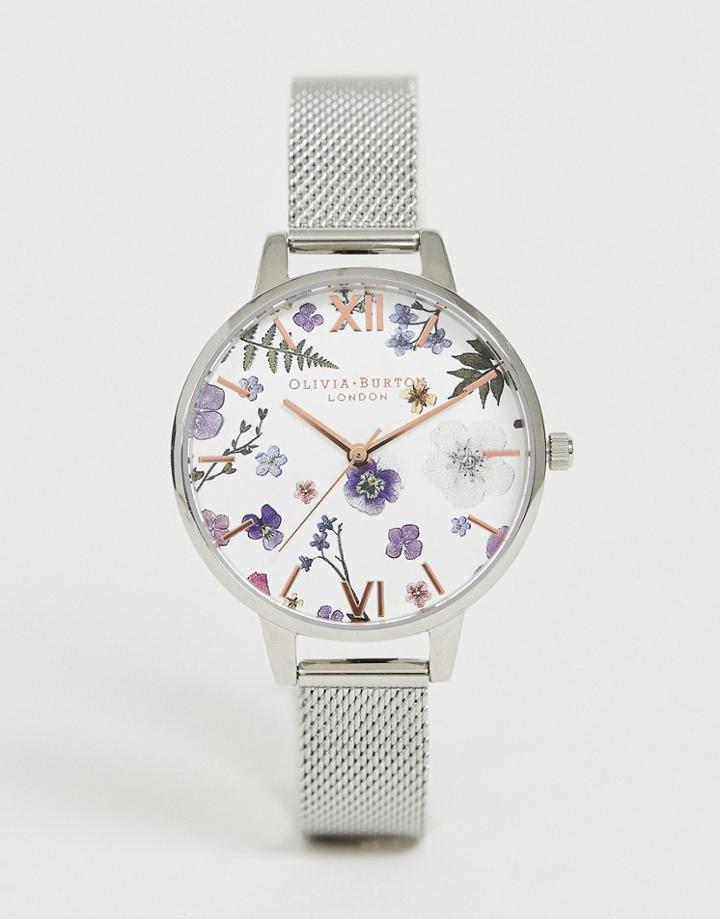 Olivia Burton Ob16ar09 Artisan Demi Mesh Watch - Silver