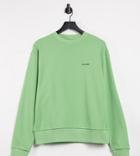 Collusion Unisex Cropped Sweatshirt In Green