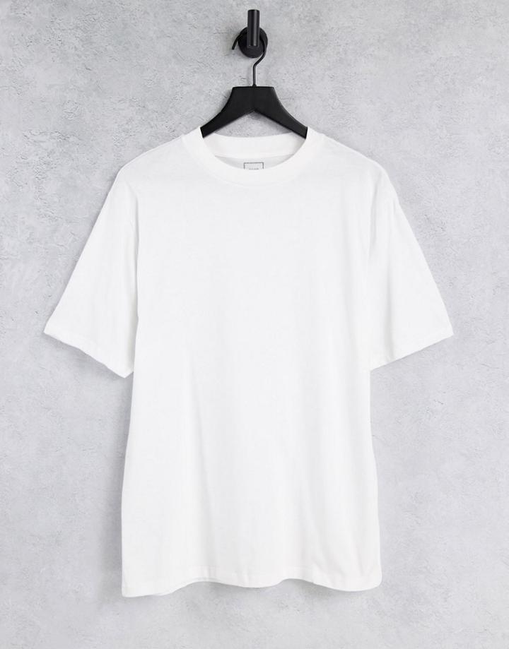 River Island Crew Neck T-shirt In White