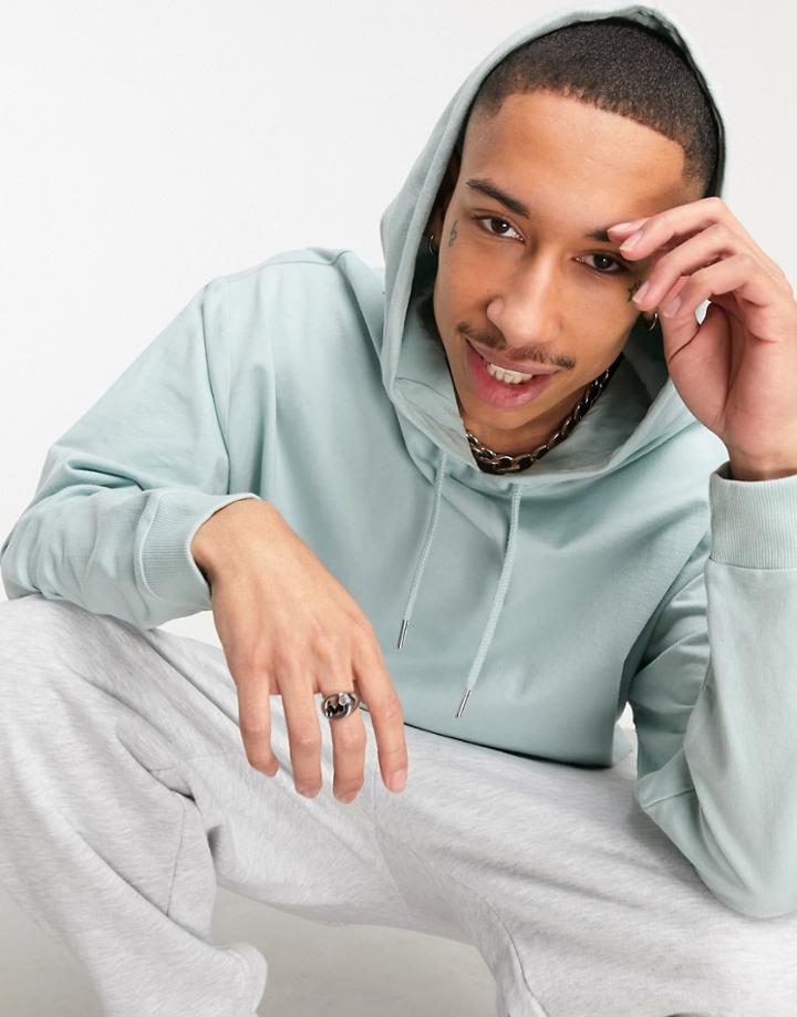 Asos Design Lightweight Oversized Hoodie In Gray-grey