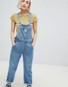 Pull & Bear Denim Overall In Blue - Multi
