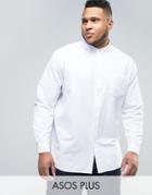 Asos Plus Regular Fit Oxford Shirt In White - White