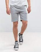Asos Design Jersey Skinny Shorts In Grey Marl - Gray