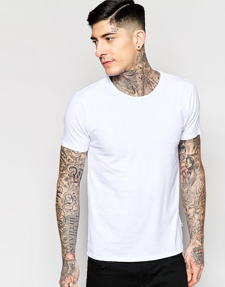 Scotch & Soda T-shirt With Crew Neck In White - 0 White