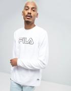 Fila Black Sweatshirt In Towelling - White