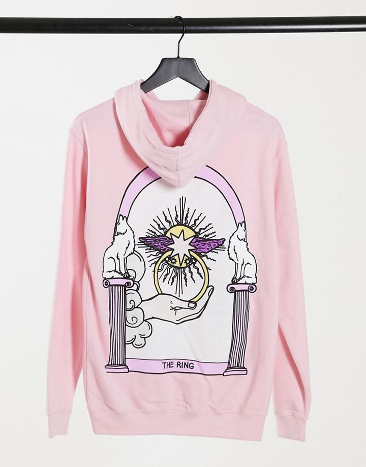 Hnr Ldn Ring Hoodie In Light Pink