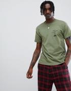 Esn Chest Print T-shirt - Green