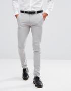 Asos Super Skinny Smart Pants In Ice Gray - Gray