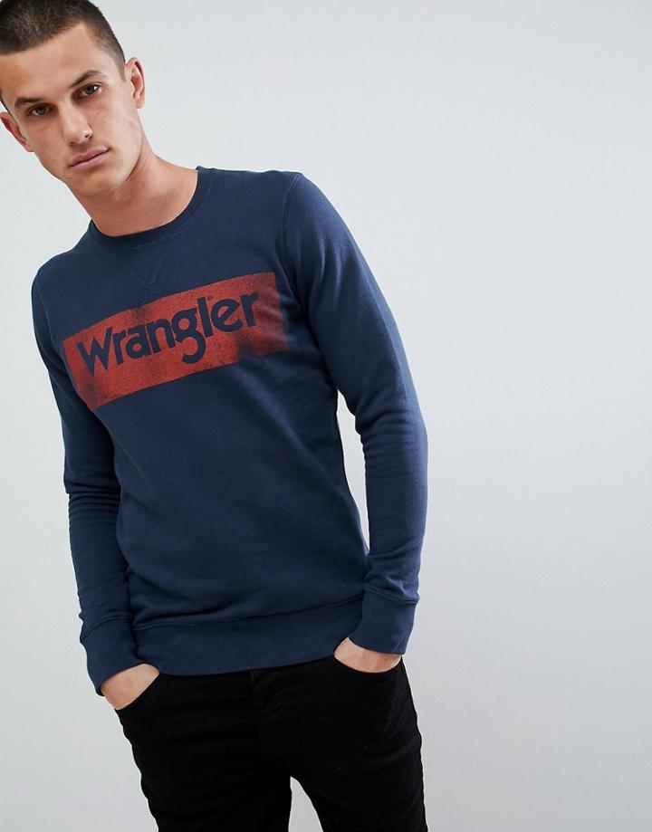 Wrangler Logo Sweater - Navy