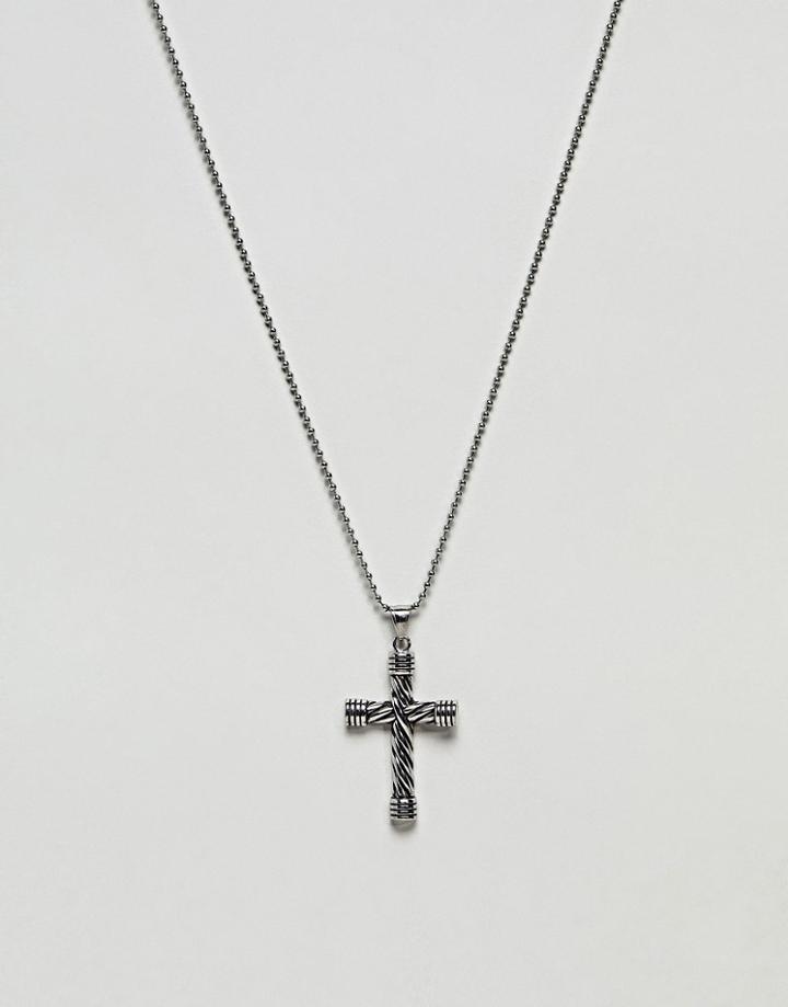 Seven London Silver Cross Necklace - Silver