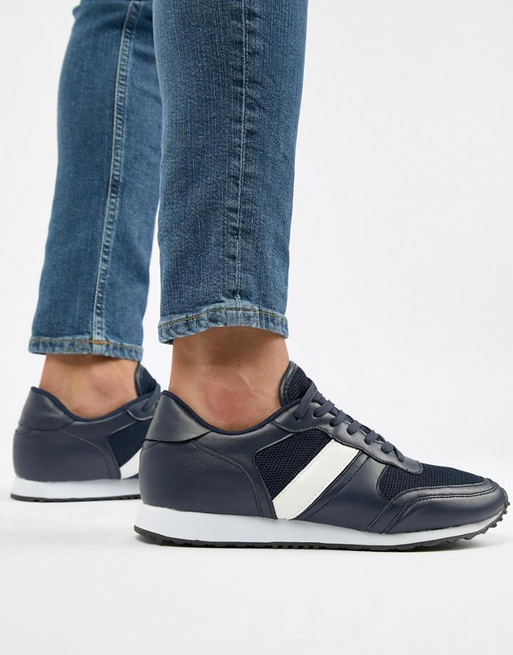 Kg By Kurt Geiger Stripe Sneakers - Navy