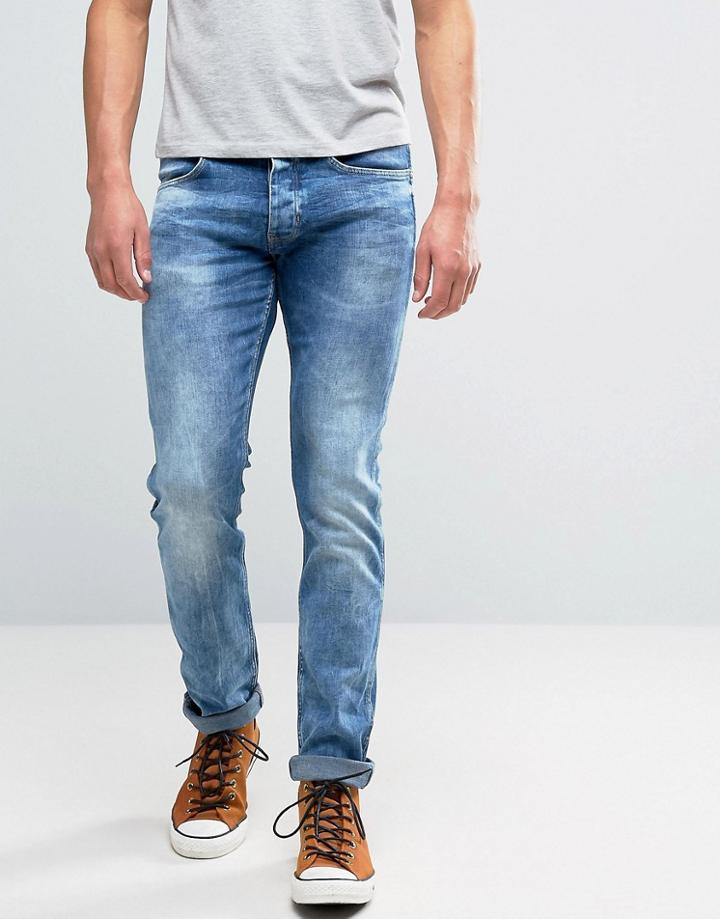 Wrangler Spencer Straight Fit Jean Strike Blue Wash Ltd Ed - Blue
