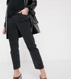 Topshop Maternity Overbump Jeans In Worn Black