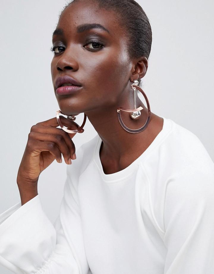 Finery Acuba Boomerang Earrings - Gold