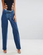 Jaded London Festival Denim Chaps - Blue