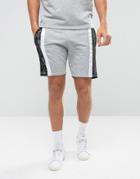 Asos Skinny Jersey Short With Lace Cut & Sew - Gray