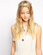 Rock 'n' Rose Cara Metal Crown Headband - Gold