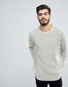 Brave Soul Knitted Crew Neck Sweater - Tan