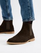 Office Iberian Chelsea Boots In Brown Suede - Brown