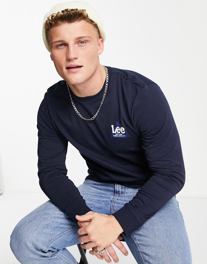 Lee Logo Long Sleeve T-shirt-navy