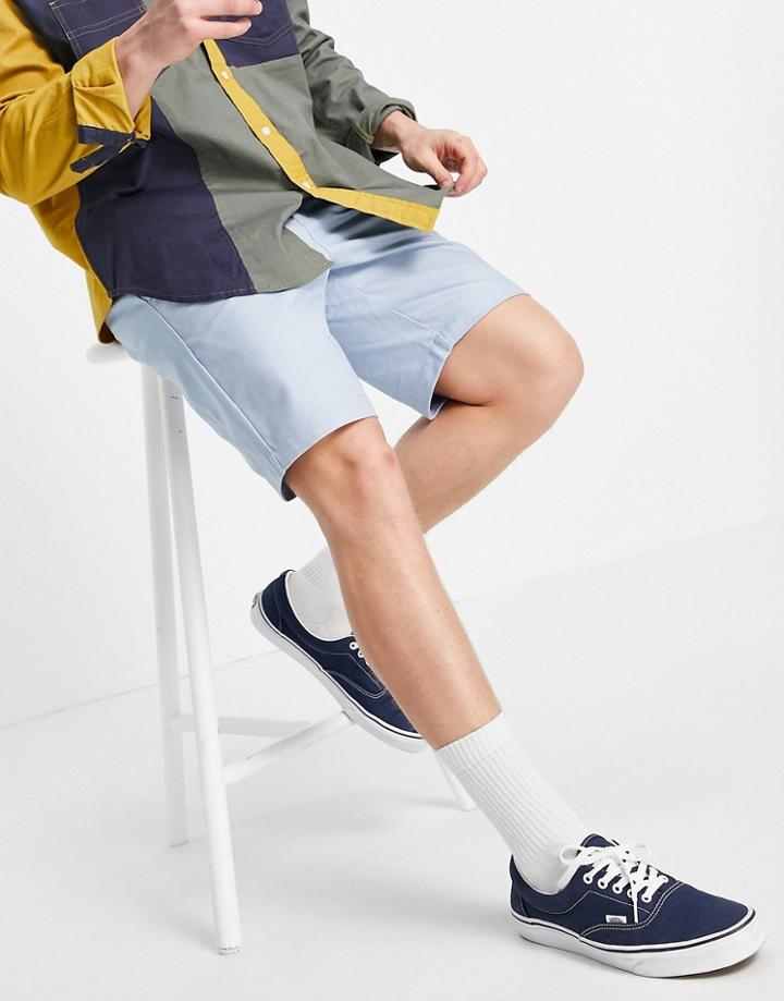 Dickies Cobden Shorts With Logo In Light Blue-blues