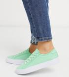 Asos Design Wide Fit Dizzy Lace Up Sneakers In Lime Green