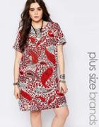 Alice & You Red Paisley Print Cap Sleeve Shift Dress - Multi
