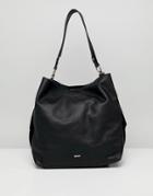 Paul Costelloe Real Leather Slouch Shoulder Bag - Black