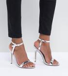 Missguided Barely There Heeled Sandals - Silver