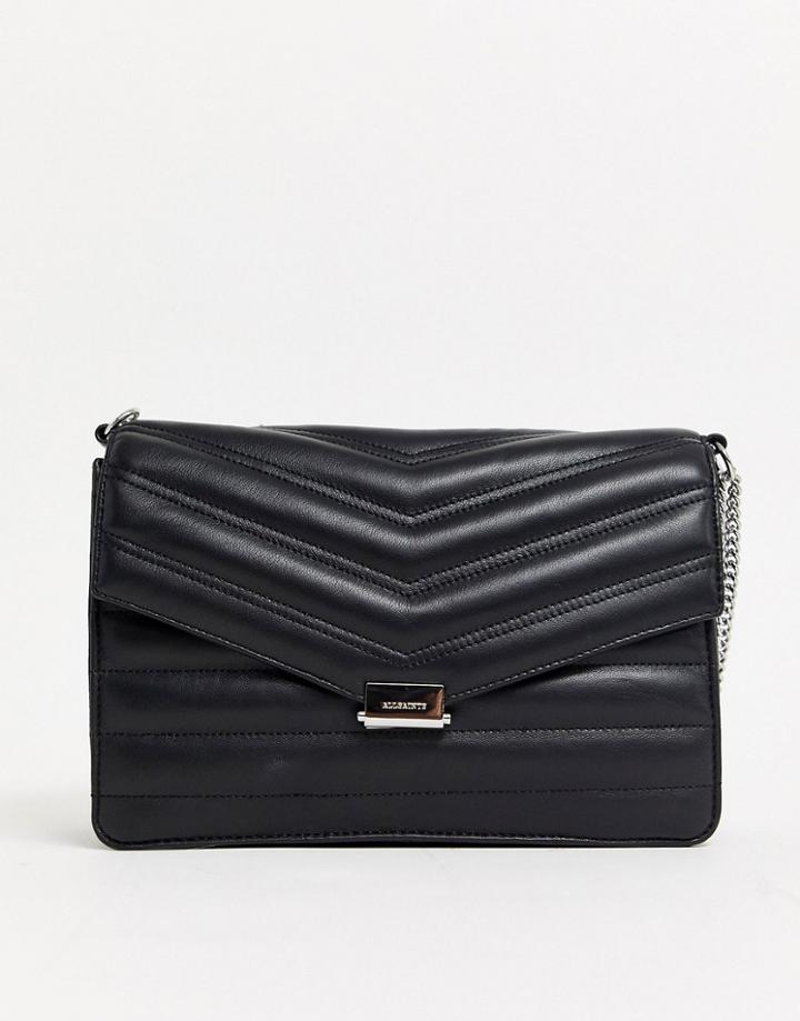 Allsaints Justine Flap Cross Body Leather Bag