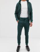 Diesel P-tajo-j Knitted Sweatpants In Khaki With Broken Text - Green