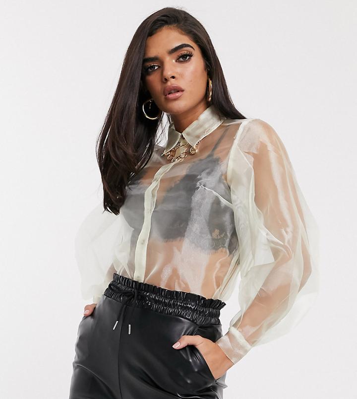 Unique21 Sheer Oversized Shirt