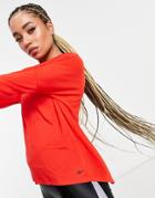 Reebok Wor Supremium Long Sleeve T-shirt In Red