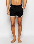 Asos Loungewear Jersey Runner Shorts In Super Short Length - Black
