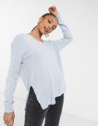 Only V Neck Sweater In Blue-blues